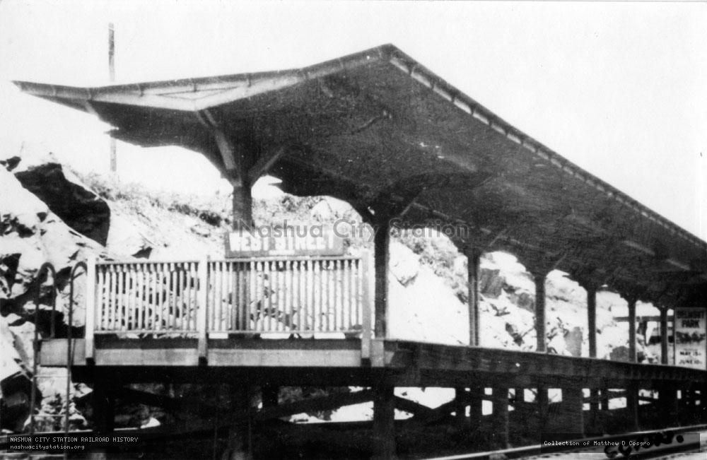 Postcard: Railroad Station, West Street, Vernon, Connecticut